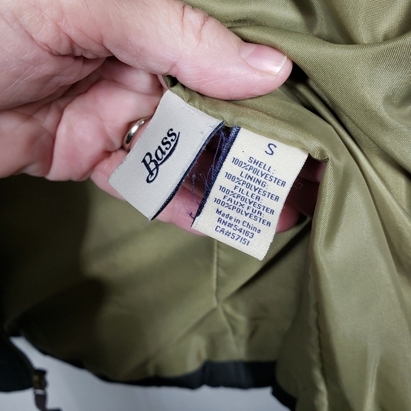 G.H. Bass & Co. Lightweight Black and Houndstooth Vest Sherpa collar size small - Picture 6 of 8